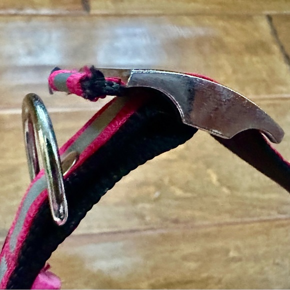 Reflective Pink and Gray Dog Collar - Picture 4 of 6